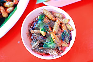 Deep fried insects