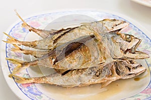 Deep fried mackerel with fish sauce