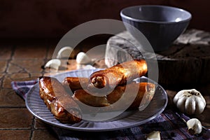 Deep fried monggo sprout rolls