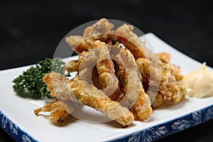 Deep fried pork innards with parsley