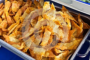 Deep fried pork wonton or fried dumplings