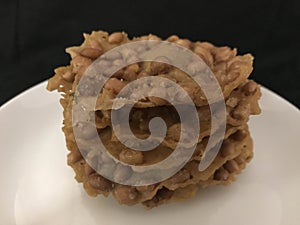 Rempeyek Kacang or Peanuts Crackers photo