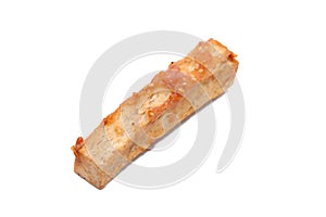 Deep fried sliced taro on white