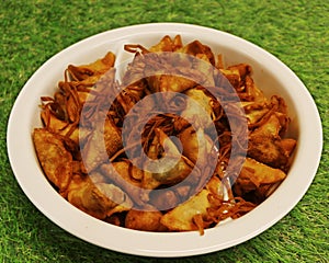 Deep fried spinach fatayer, Lebanese hot mezze selection