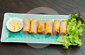 Deep fried spring rolls