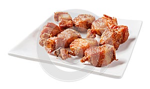 Deep fried streaky pork with herb