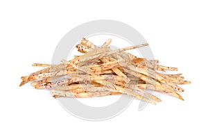 deep fried taro crisp isolated on white