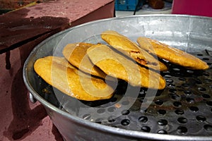 Deep Fried Traditional Gorditas in Mexico City photo