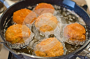 Deep frying Scotch Eggs (or meatballs)