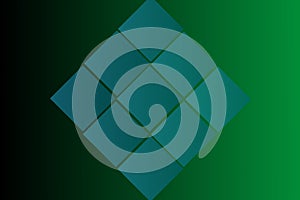 Deep green abstract background with squares