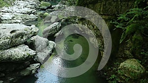 Deep Green Color of River Abasha in the Martvili Canyons, Samegrelo Region, Georgia