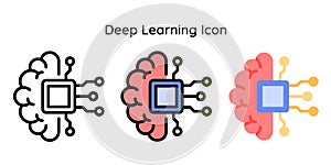 Deep Learning Icon Related to Interne of Things.