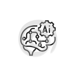 Deep Learning line icon