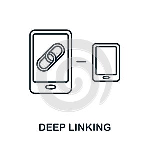 Deep Linking icon. Line element from affiliate marketing collection. Linear Deep Linking icon sign for web design