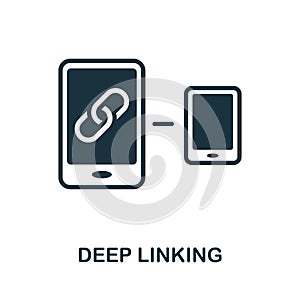 Deep Linking icon. Monochrome sign from affiliate marketing collection. Creative Deep Linking icon illustration for web