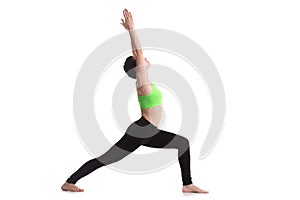 Deep lunge exercise, yoga asana Virabhadrasana I