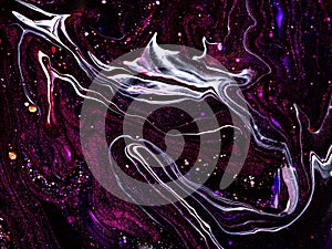 Deep purple abstract marbleised background. photo