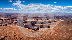 Deep Ravines and Canyons seen from the Grand View Point Overlook in Canyonlands National Park