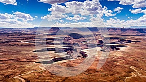 Deep Ravines and Canyons seen from the Grand View Point Overlook in Canyonlands National Park