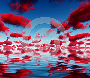 Deep Red Clouds