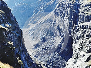 Deep rocky mountain vally