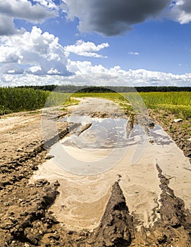 Profondo sul sabbioso strade 