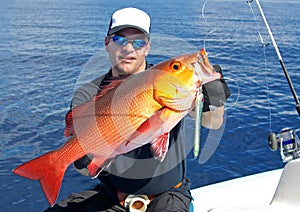 Deep sea fishing. Red snapper