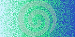 Deep Sea Green Blue Seamless Pixilated Gradient Background