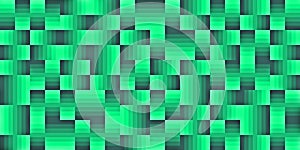 Deep Sea Green Modern Random Filling Geometric Shapes Pattern