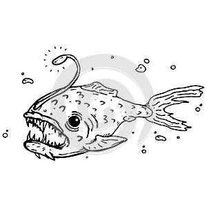 Deep sea predatory fish. Angler fish