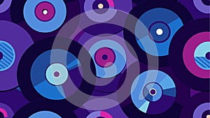 Deep shades of blue and purple blend together to recreate the smooth grooves of a records sound evoking a sense of photo