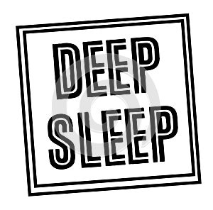 DEEP SLEEP stamp on white