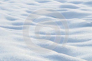 Deep snow drifts Winter background