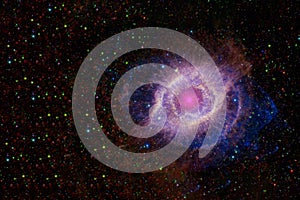 Deep space, a beautiful nebula in the form of an eye. Elements of this image were furnished by NASA