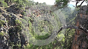 Deep and Steep Rocky Canyon Walls