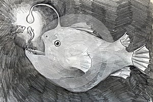 Deep water fish sketch