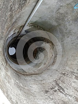 Deep well and water