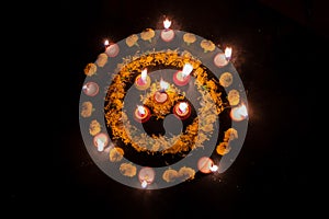 Deepawali lights, Howrah, India