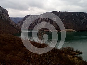 The deepest part of Danube river - Djerdap gorge