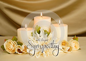 With deepest sympathy banner or card