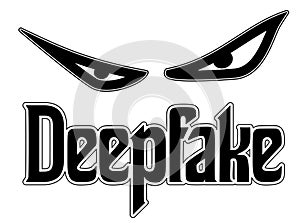 Deepfake Evil Eyes Concept Vector photo