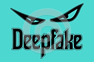 Deepfake Evil Eyes Concept Vector photo