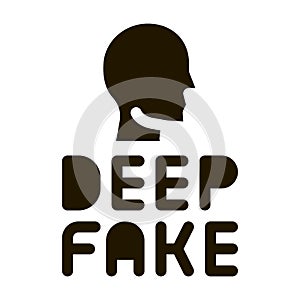 deepfake human face icon Vector Glyph Illustration photo