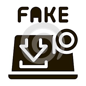 deepfake human profile icon Vector Glyph Illustration photo
