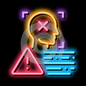 deepfake human profile neon glow icon illustration photo