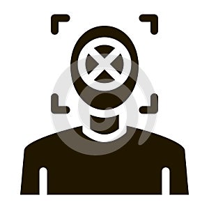 deepfake human silhouette icon Vector Glyph Illustration