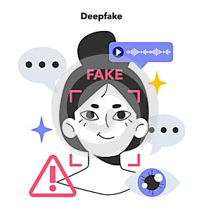 Deepfake. Synthetic media manipulating and replacing one person photo