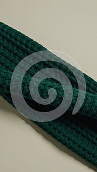 Deepforest green cable knit texture
