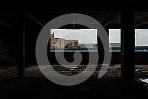 Deeply Overcast View of Abandoned Glass Factory & Hospital