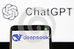 DeepSeek. Artificial intelligence. CHATGPT. Artificial intelligence chat. Application design.